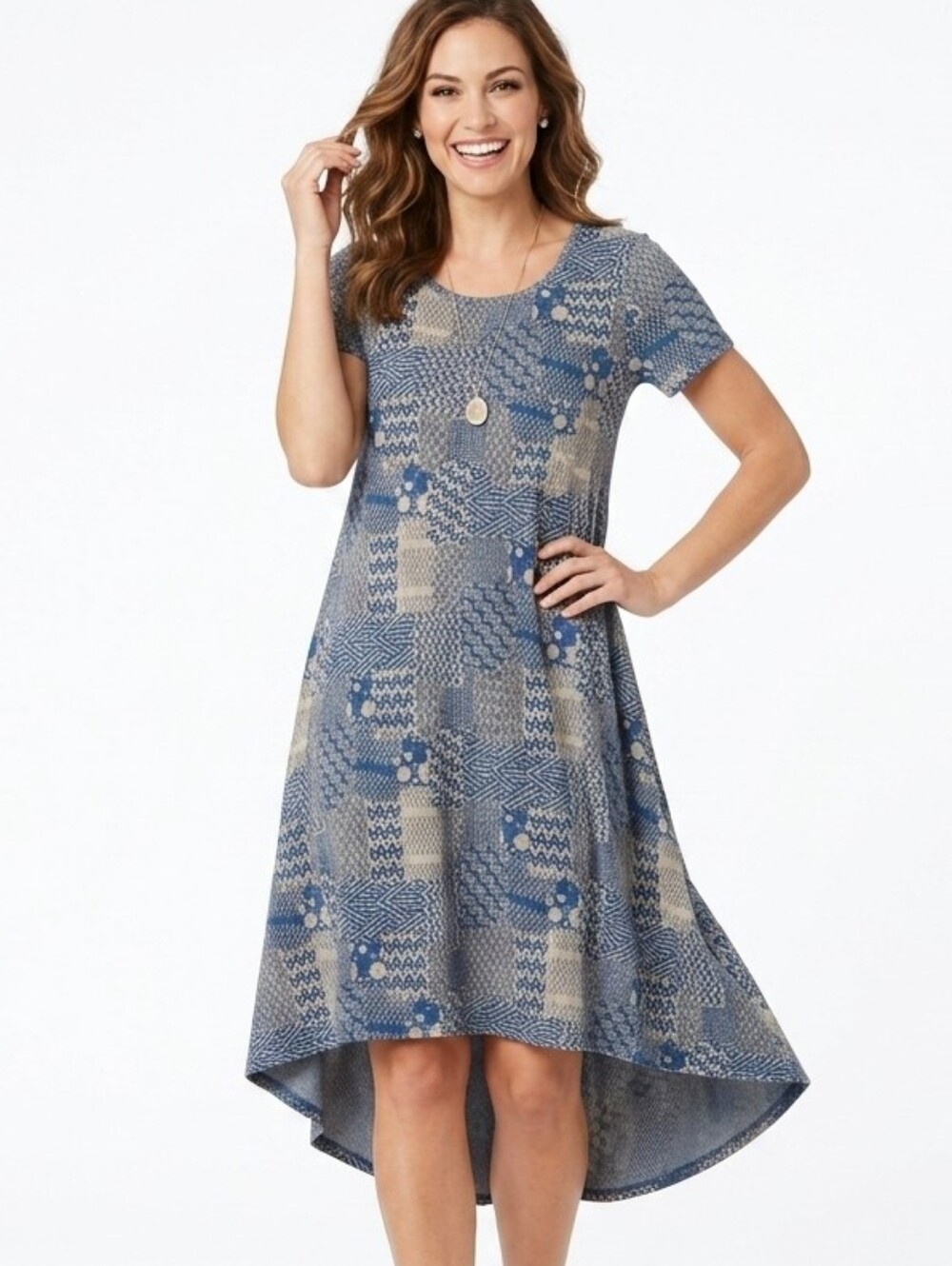 LuLaRoe Blue Carly Swing Dress